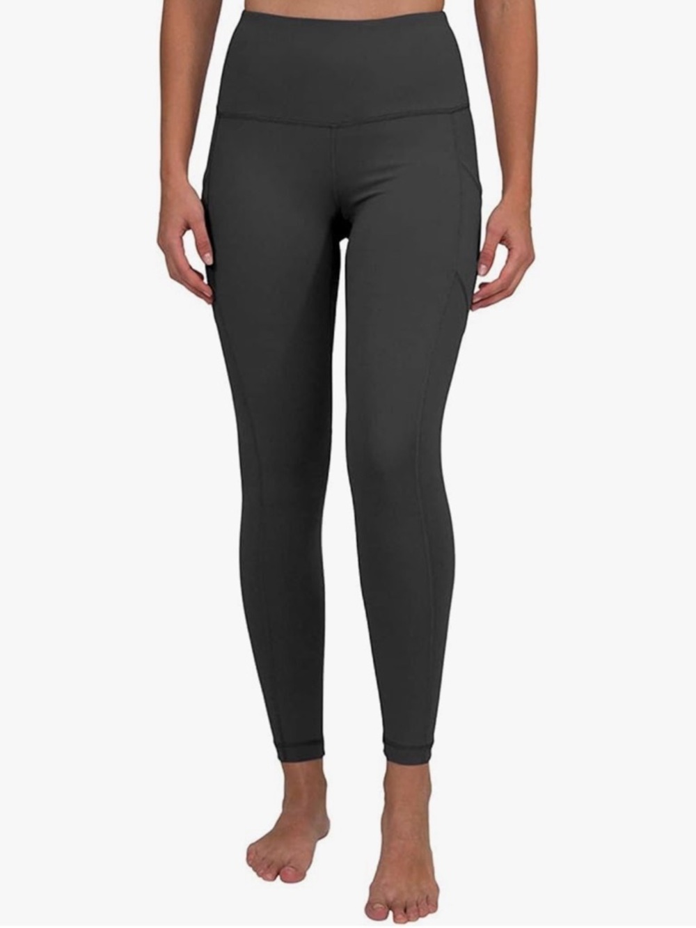 90 Degree By Reflex High-Waist Charcoal Active Leggings
